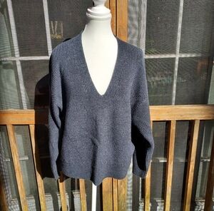 Eileen Fisher Oversized Wool V-Neck Sweater